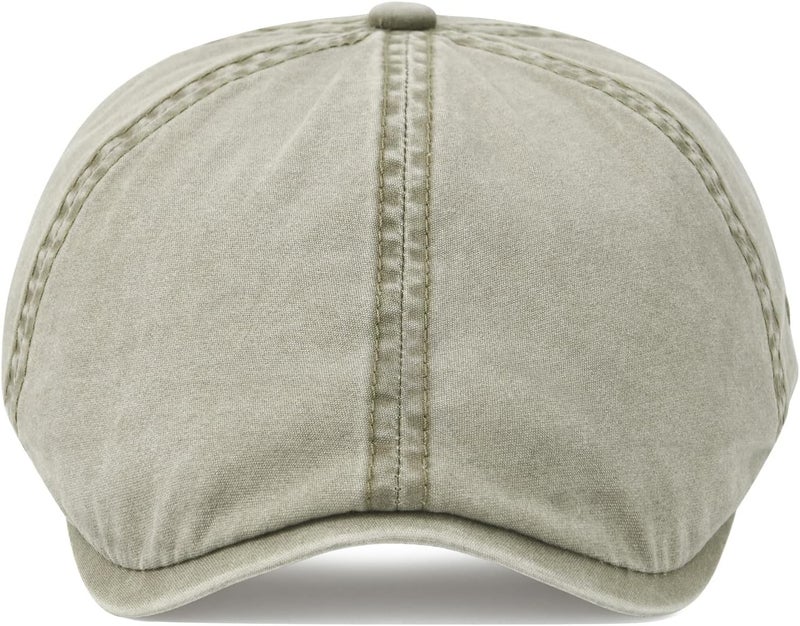 VOBOOM Cotton Washing Flat Cap Cabbie Hat Gatsby Ivy Irish Hunting Newsboy - Image 2